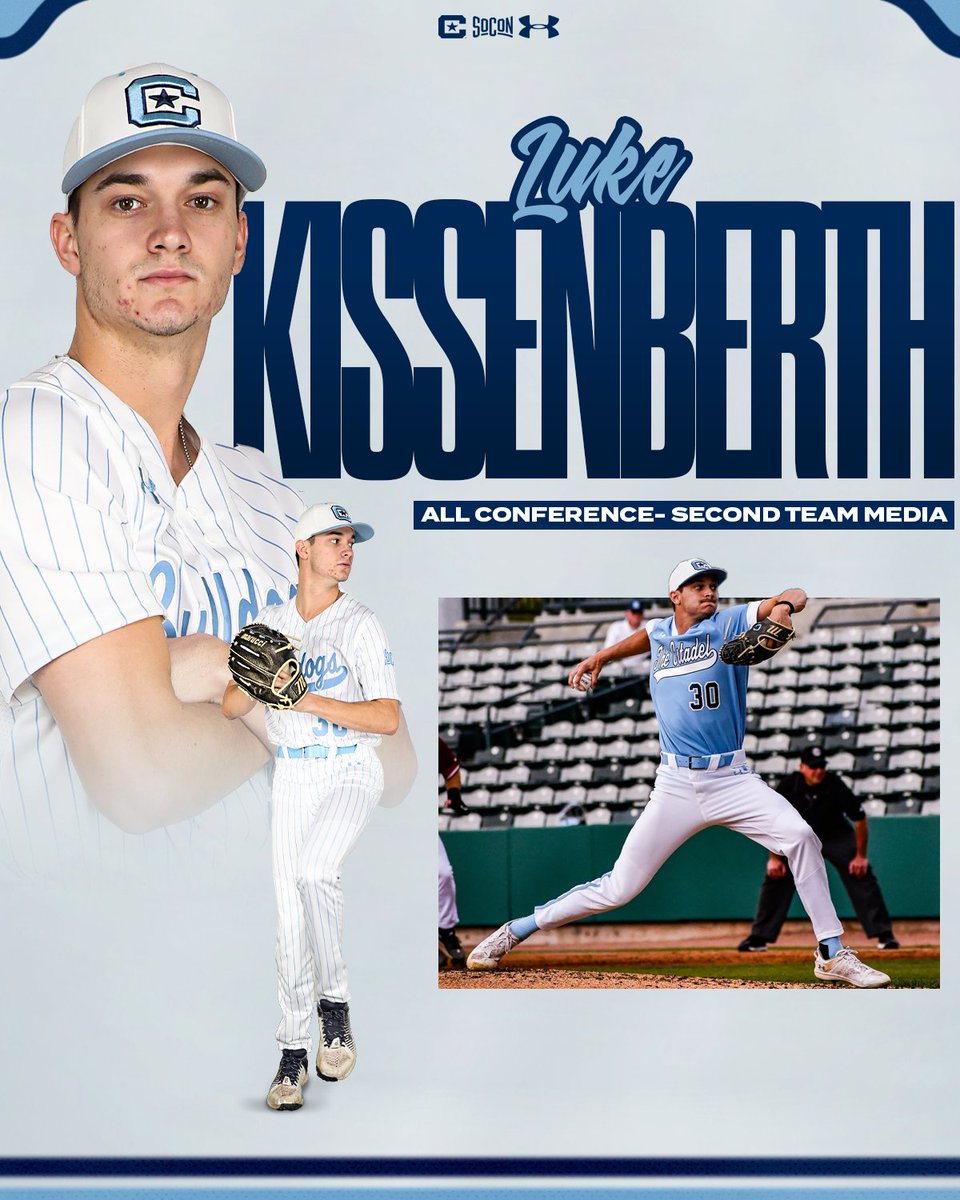 The Citadel Baseball (@citadelbaseball) on Twitter photo All-Conference Second Team by the Southern Conference Sports Media Association!
#OurMightyDogs x <a href="/Lmkiss543/">Luke Kissenberth</a> All-Conference Second Team by the Southern Conference Sports Media Association!
#OurMightyDogs x <a href="/Lmkiss543/">Luke Kissenberth</a>