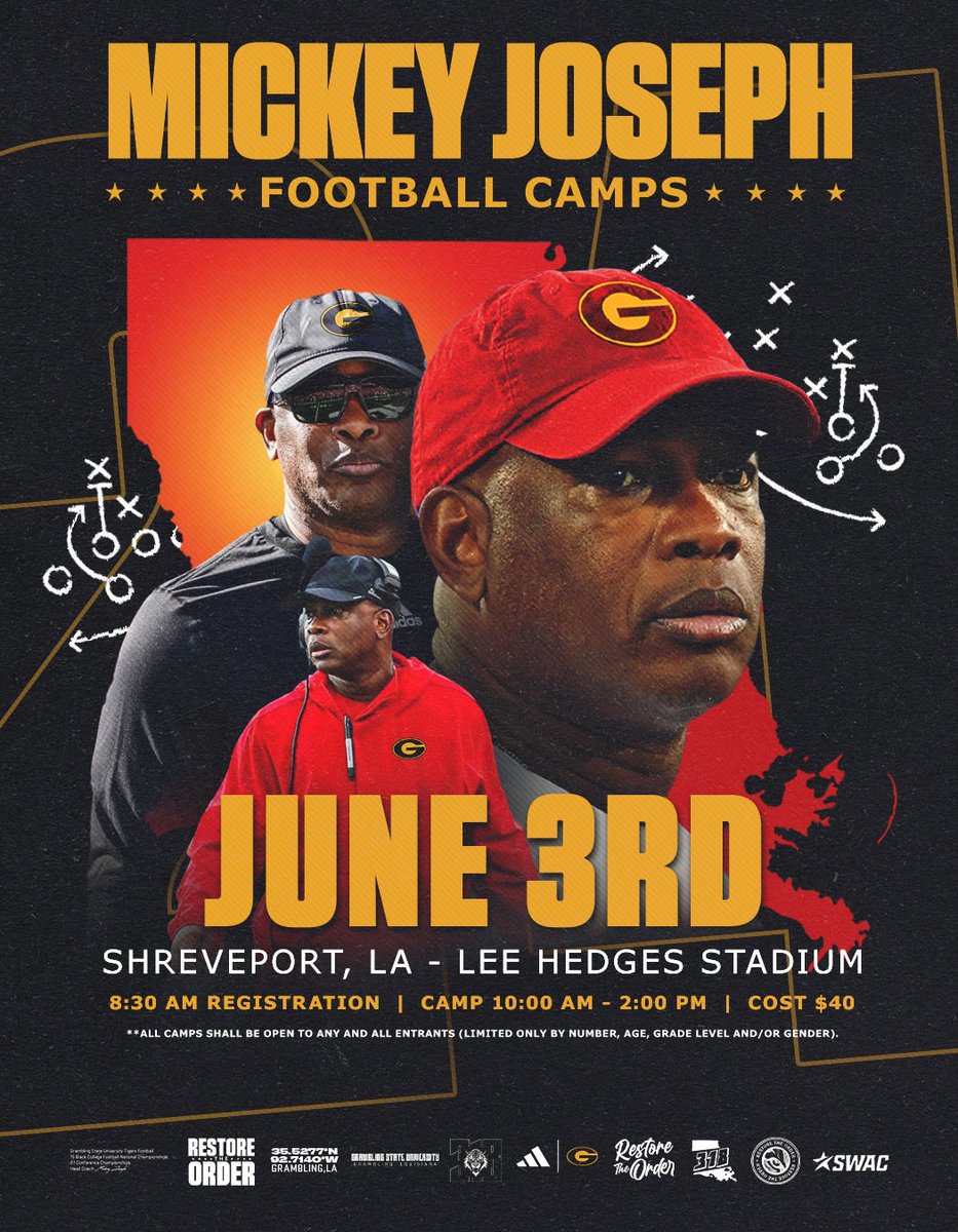 Shreveport you’re up first. This isn’t a autograph camp, this is a work camp. Bring your teammates! Come get BETTER #gramfam #footballcamp