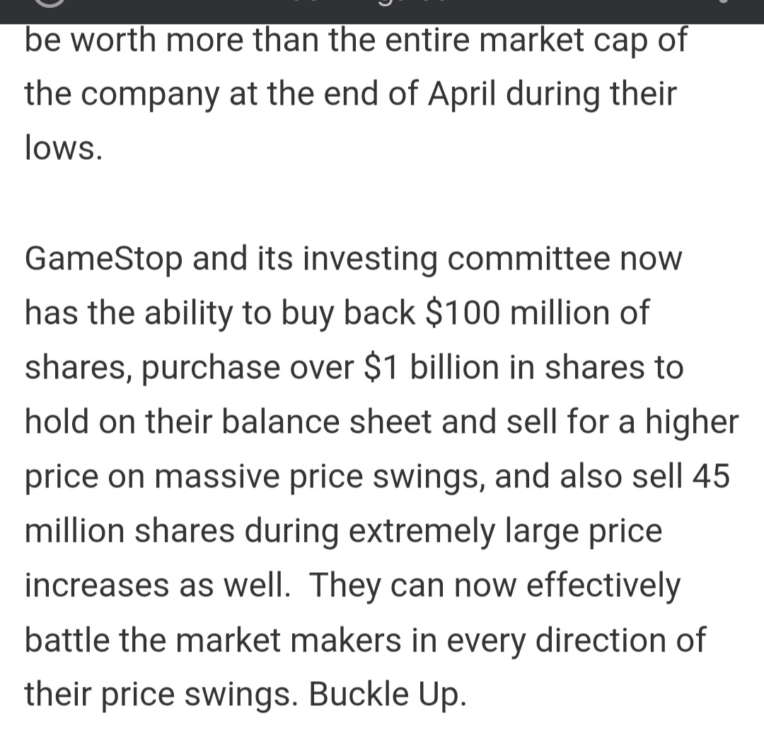 $GME Great article NO CLICKS 2️⃣ give 2️⃣ Benzinga #GME Ryan Cohen is playing a great game of 3D chess ♟️ Can't Stop Won't Stop GameStop