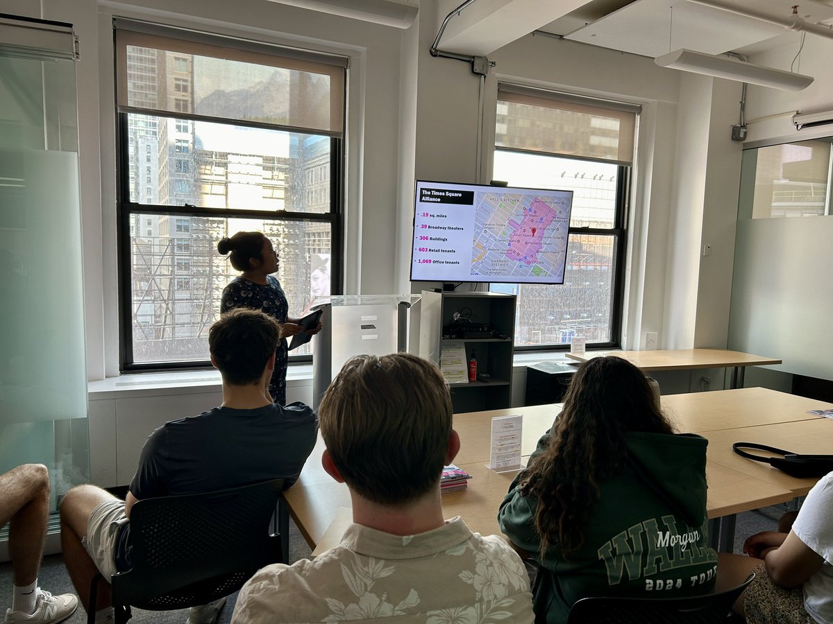 Mrs_Lipari's tweet photo. Thanks to Regina &amp; TJ @TimesSquareNYC for sharing their vision for this BID. What an unforgettable experience for our students @pthsnation https://t.co/CuBIDdi9Mv