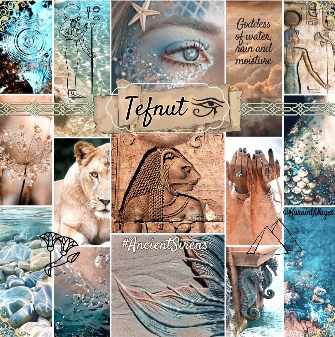 angiepaganv's tweet photo. I love how this #ancientsirens color palette turned out 😄🧜♀️✨️🦁💙
(Prompt by @KurainVillager )
#art #artchallenge #artchallenge2024 #mermay2024 #mermaychallenge #egyptianmythology #tefnut #tefnutgoddess #tefnutgoddessofmoisture https://t.co/aWwo5nOXfK
