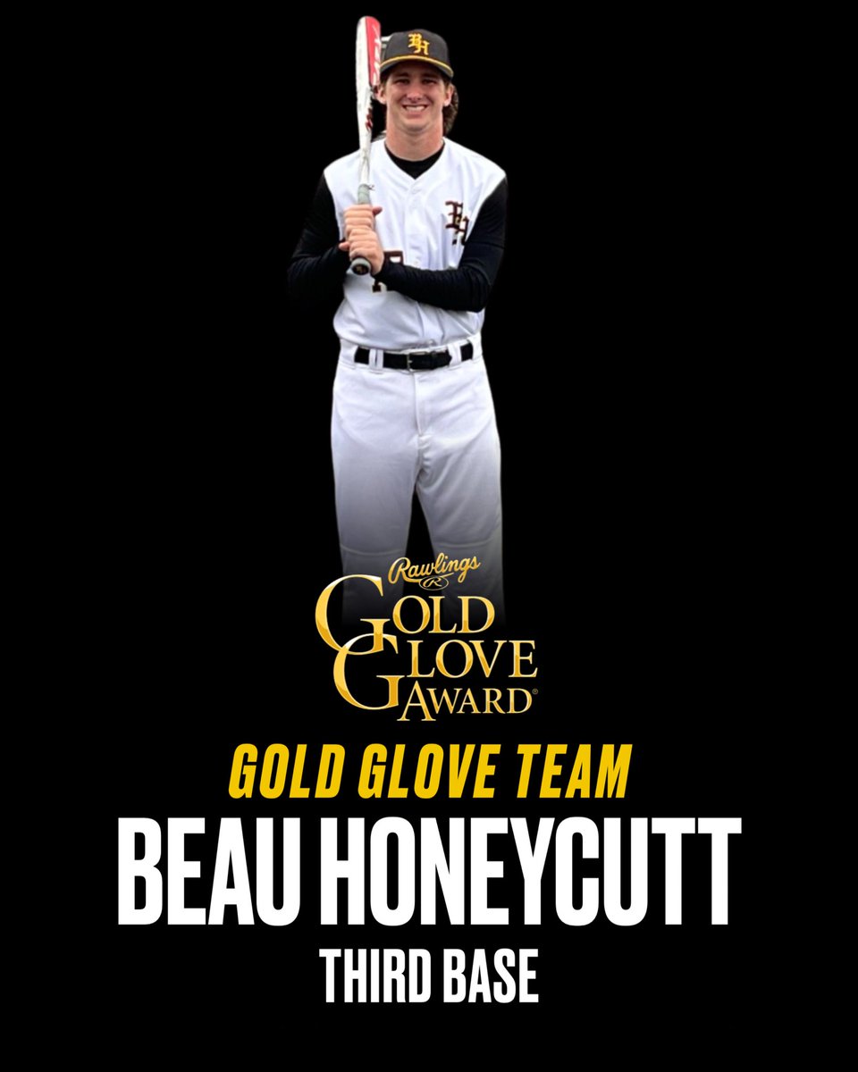 𝐁𝐄𝐀𝐔 𝐇𝐎𝐍𝐄𝐘𝐂𝐔𝐓𝐓, freshman third baseman, earns a spot on the Region 4 Rawlings Gold Glove Team

#TheBraveWay