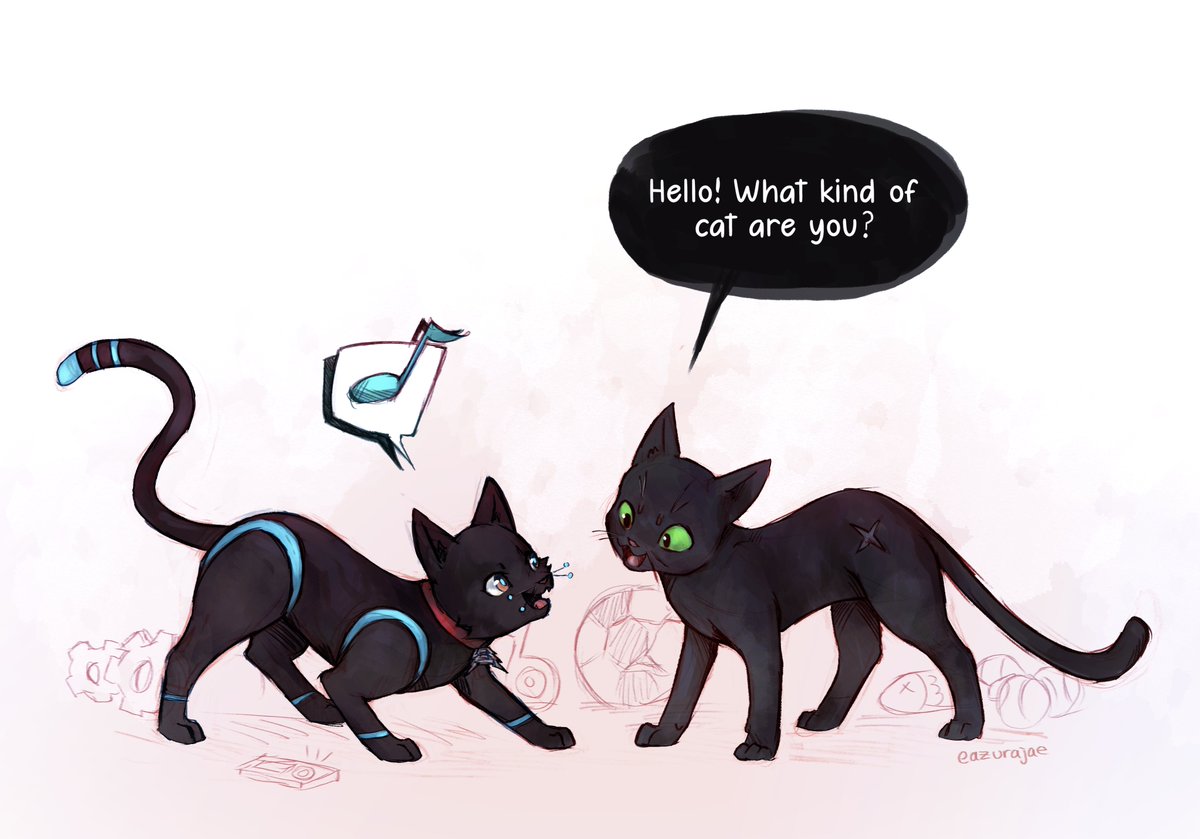 🐾Little 808, Big City?🏙️
I just got the game yesterday and I couldn't help but think of this interaction 🐈‍⬛🎶

#HiFiRush #LittleKittyBigCity