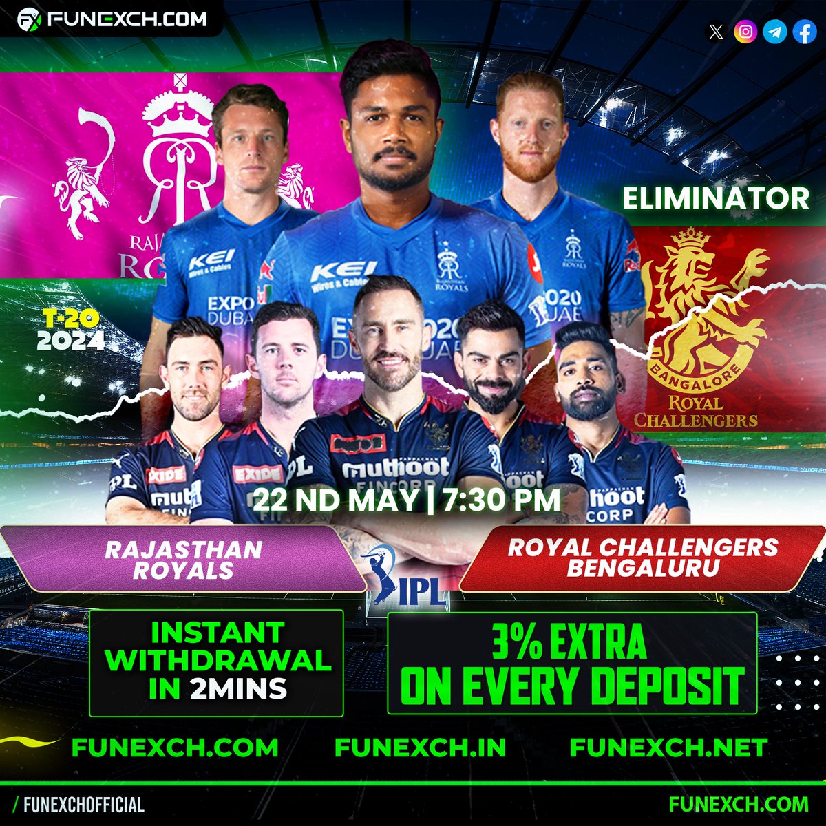 funexchofficial's tweet photo. FunExch, India's #1 gaming platform! 🇮🇳

✨ Immerse yourself in 1000+ live casino games, from classics to thrilling new releases.

Plus, enjoy a 3% bonus on every deposit - more bang for your buck! 🤑

📲 Auto Register 👇
🌐 https://t.co/eTLH2xpj64 https://t.co/mYqfC87od8