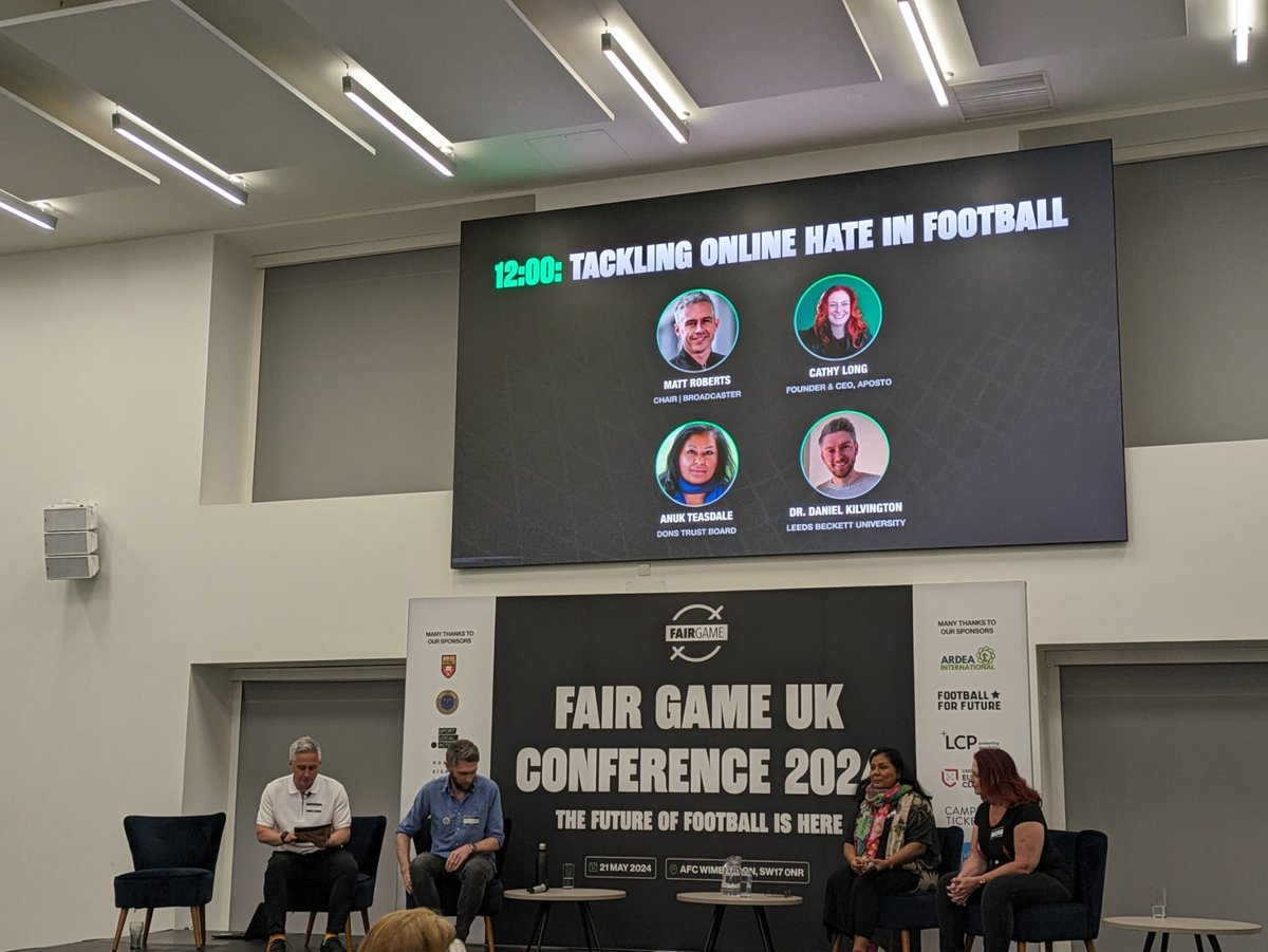 lpftweets's tweet photo. 👥 Level Playing Field staff were pleased to join stakeholders from across football at the @FairGameUK Conference!
📋 Governance, online abuse, regulation and much more filled the agenda.
#FGConference24 https://t.co/jDjXKe6yEh