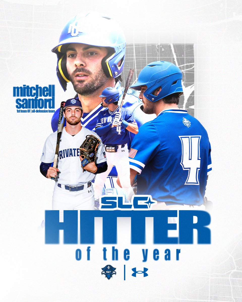 SLC HITTER OF THE YEAR, <a href="/Mitchell__4/">Mitchell Sanford</a> 🥶🤧

.381 batting average | 20 doubles | 15 HRs | 67 RBI. OUR GUY.

📰 unoprivateers.com/news/2024/5/21…

#NOLAsTeam⚔️ | #LockedIn🔒