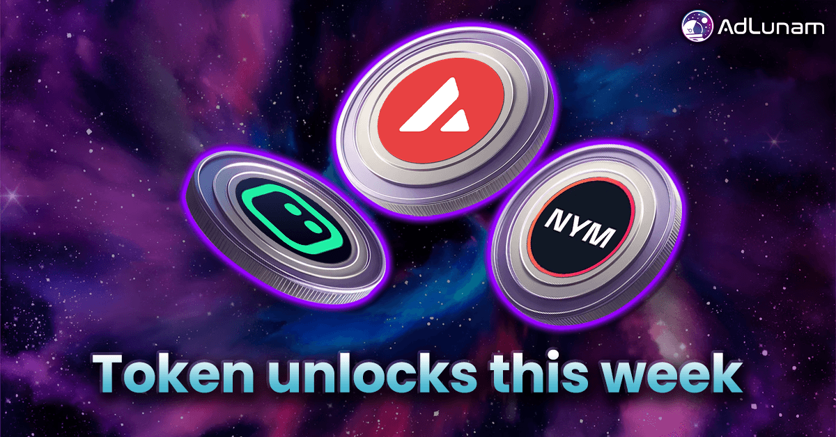 It's gonna rain tokens. $362M worth of #crypto is set to be unlocked this week. ✅ $343M worth of $AVAX unlock today ✅ $13.83M worth of $ID tokens unlocking tomorrow ✅ $4.02M worth of $NYM tokens unlocking on May 27th #Avalanche is a big ecosystem to keep an eye on here!