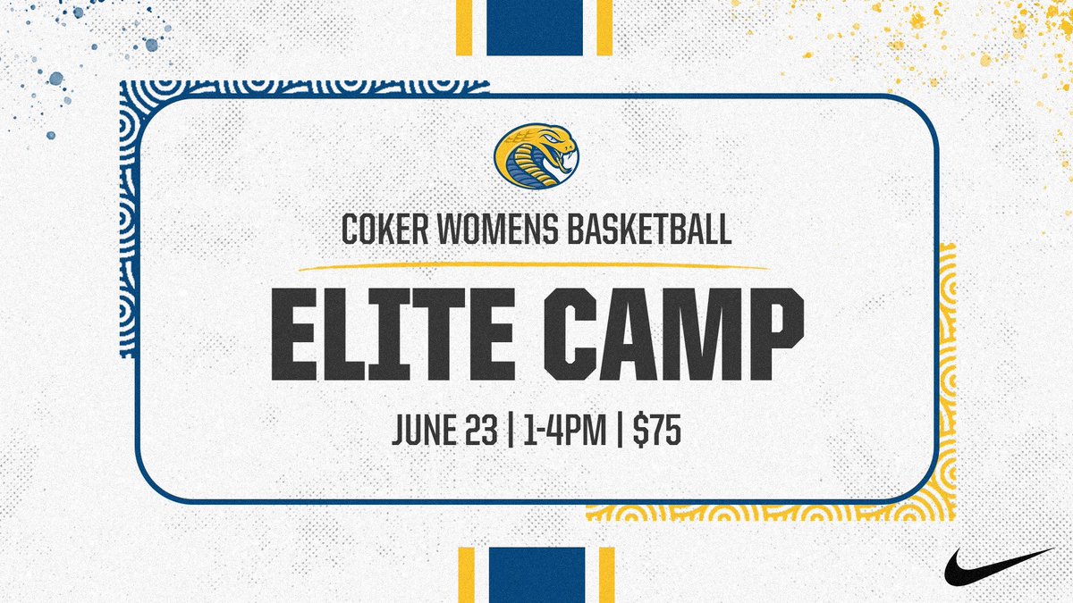 Our elite camp is fast approaching. Let’s get signed up. cokercobras.com/camps/camps-re…