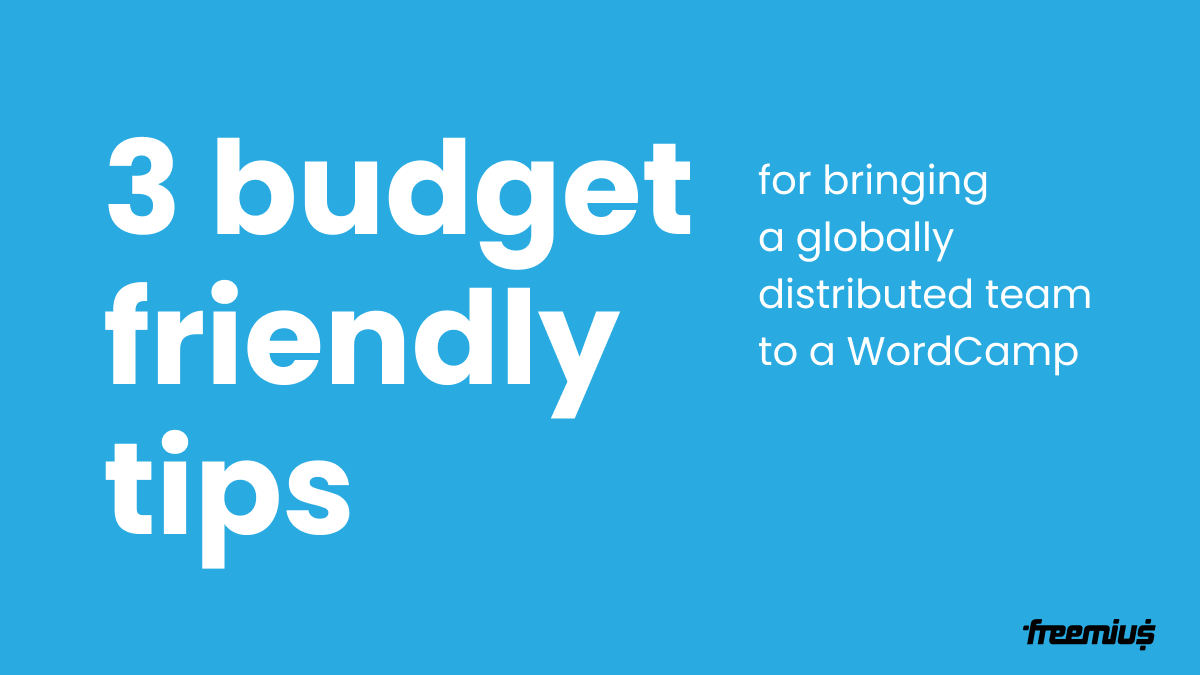 The more, the merrier — especially when bringing your globally distributed team to a #WordCamp. To make the most of your experience, consider these three budget-friendly tips 🧵 👇

 #TeamWorkMakesTheDreamWork #TeamBuilding #RemoteTeams #TeamRetreat #WCEU #WCAsia #WCUS