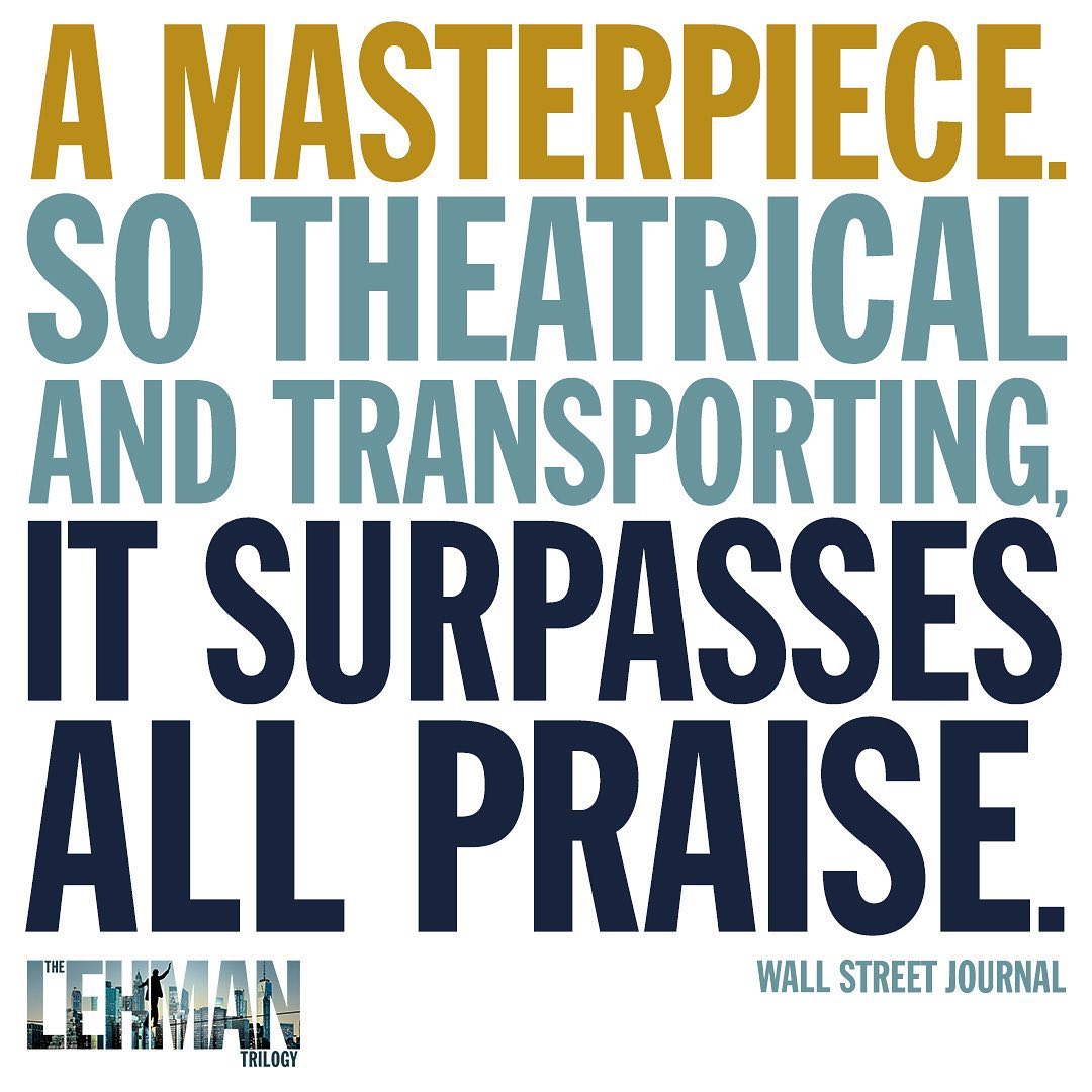 'So theatrical and transporting, it surpasses all praise.' @wsj 
Book your tickets now to catch the Tony Award-winning 'masterpiece' #TheLehmanTrilogy at @ACTSanFrancisco: act-sf.org