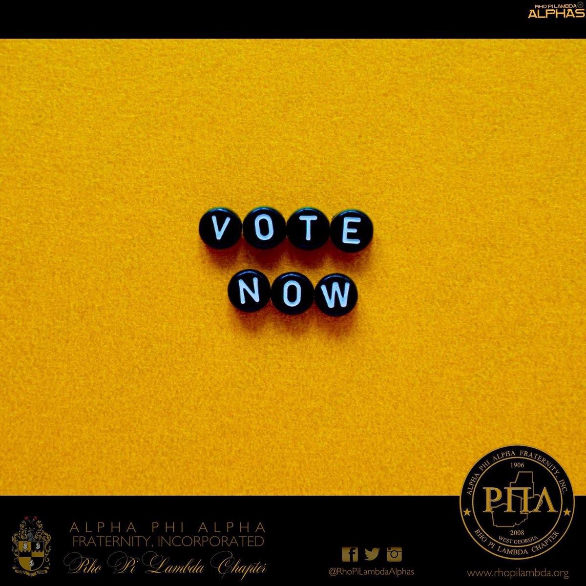 RPL1906's tweet photo. It’s time.  Election Day Voting.

The Rho Pi Lambda Alphas encourage all mankind to exercise your right, exercise your responsibility, exercise your obligation, and exercise your power.  VOTE!

"We labored in vain if you don't vote." 
- Brother Reverend Dr. Joseph Echols Lowery https://t.co/TnlNjHHmTn