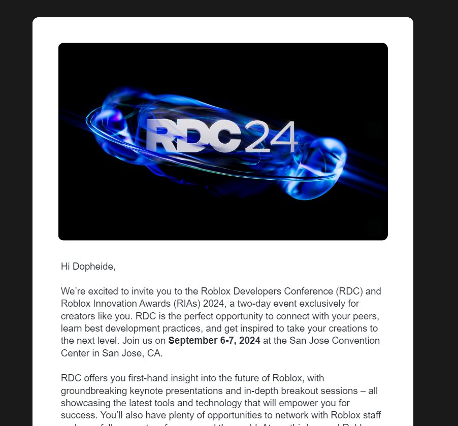Dear Dopheide,

I have your RDC invite LOL