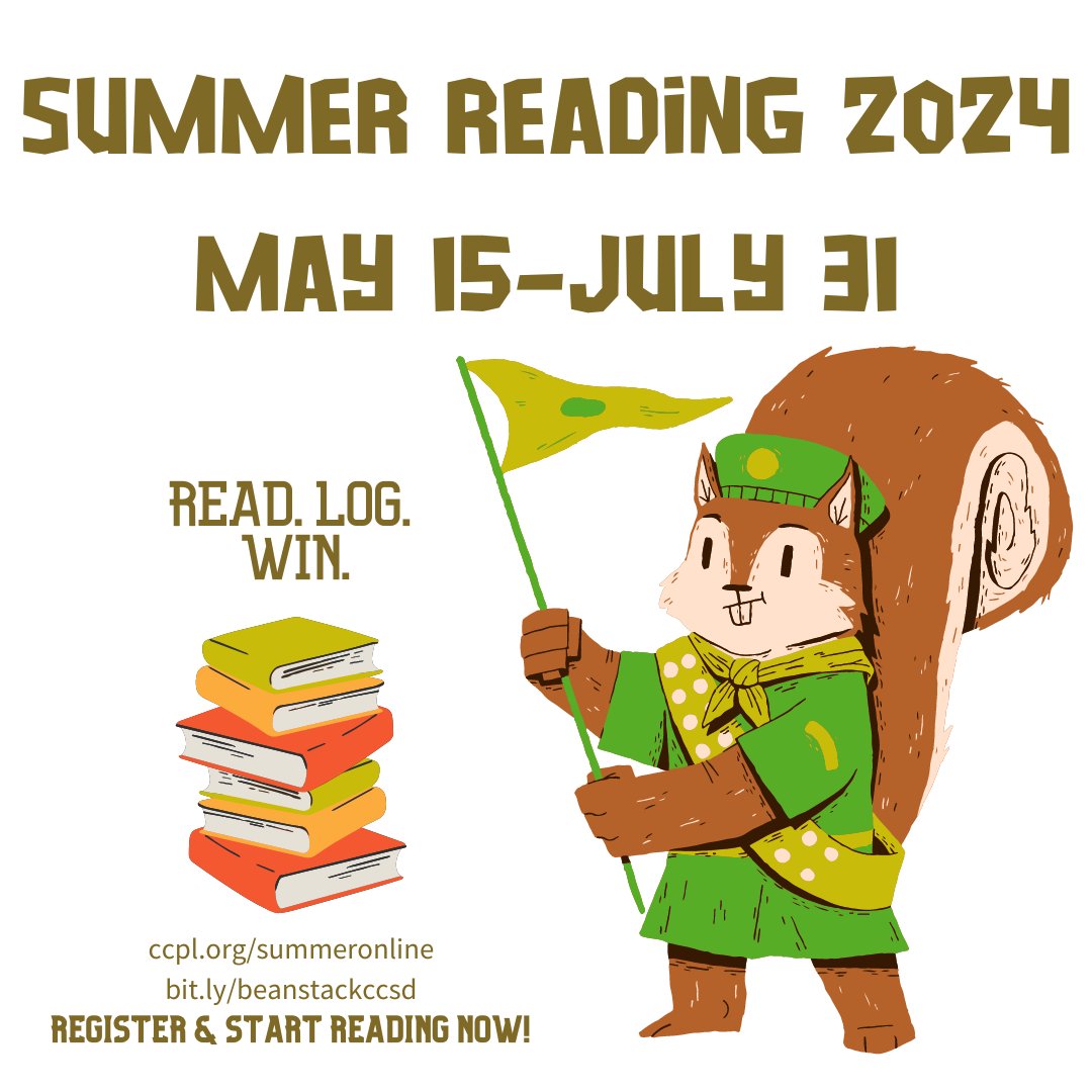 Summer Reading with Charleston County Public Library is here! Get registered & start reading! Prize pick-up begins June 1. CCSD students & staff can connect their Beanstack accounts in Clever for easy logging! #ReadCCSD @chascolibrary @ccsdconnects @zoobeanreads