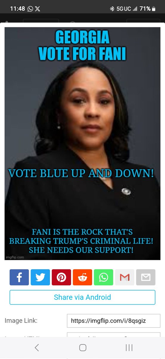 GEORGIA Fani is the force and rock we must support! She's not letting Trump and his cronies get away with blatant crimes! VOTE BLUE UP AND DOWN TO SAVE AMERICA!!! #ProudBlue #DemVoice1