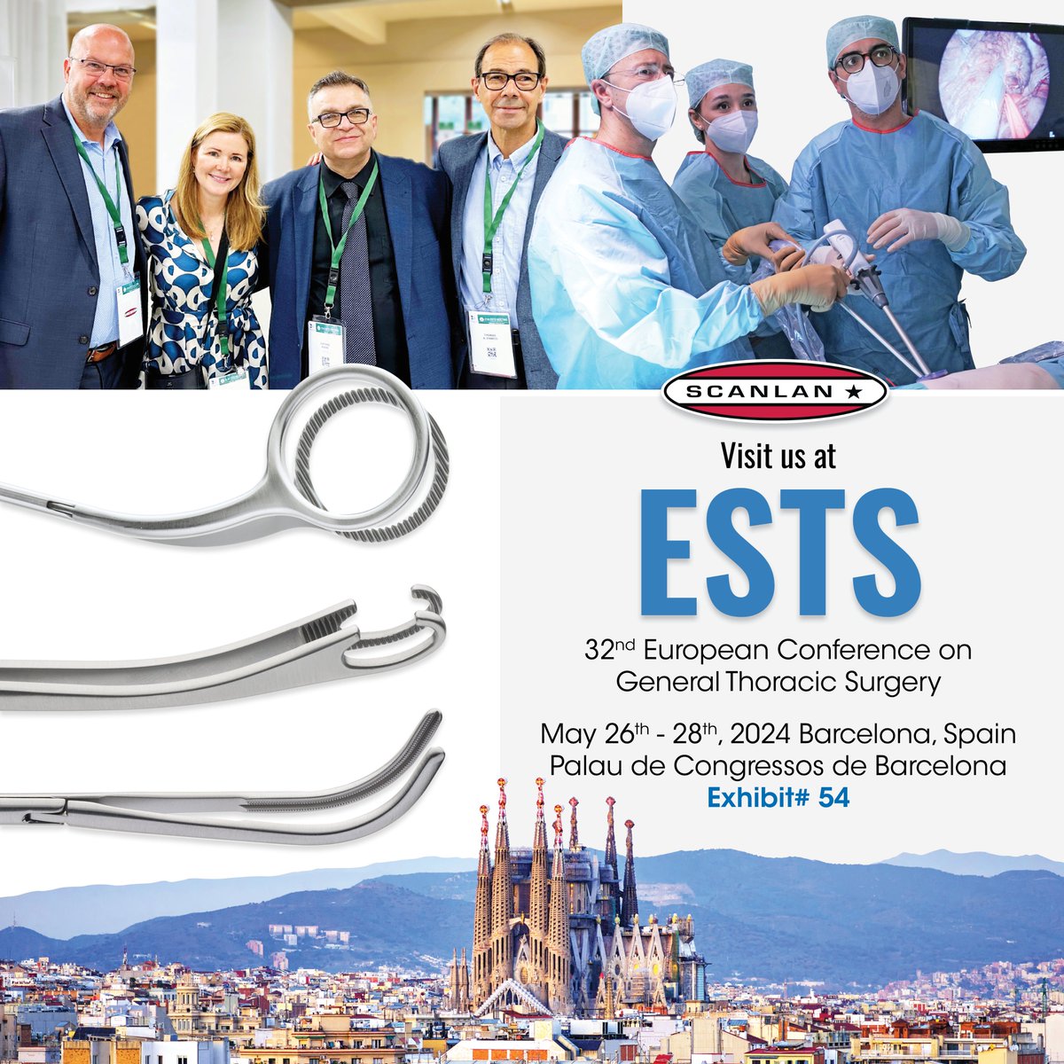 We can't wait to see you in Barcelona at #ESTS2024
Experience the Scanlan Difference at Exhibit# 54 @thoracic   bit.ly/2s9cx8S