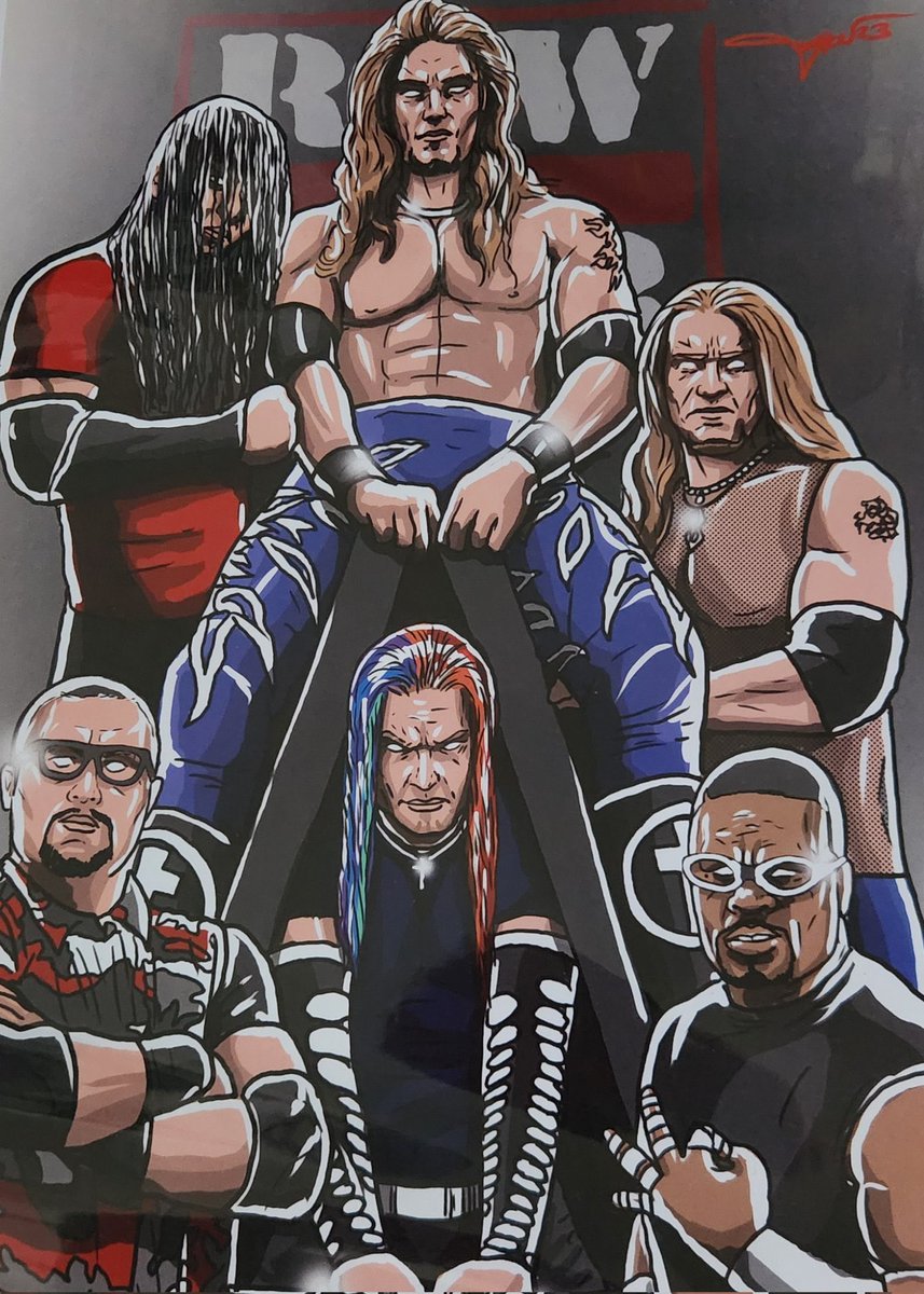 MATTHARDYBRAND's tweet image. Some badass artwork of the Forefathers of the TLC Match - Then vs Now!