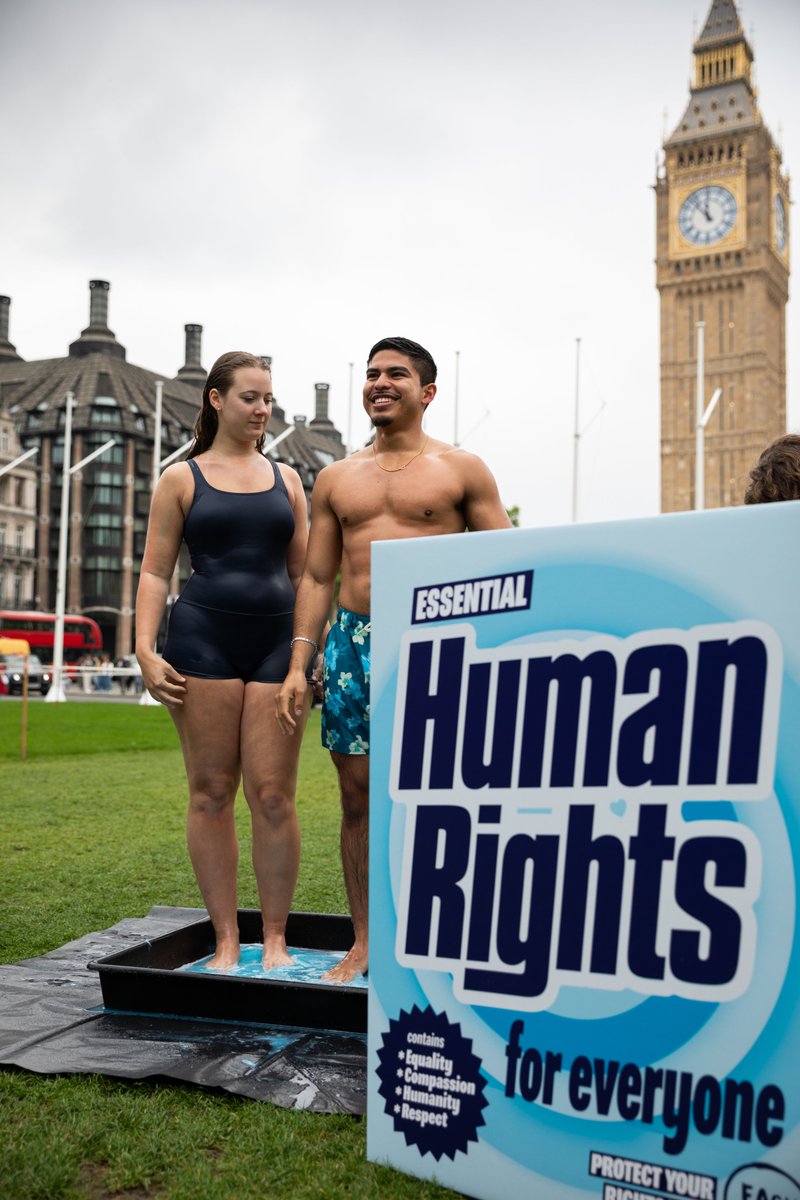 🚨 We have witnessed an increase in threats to minimise, remove or replace human rights laws by the government. These laws & courts protect our daily lives. Today EachOther and LUSH sent Westminster a clear message: “Don’t let human rights be a dirty word.” #NotADirtyWord