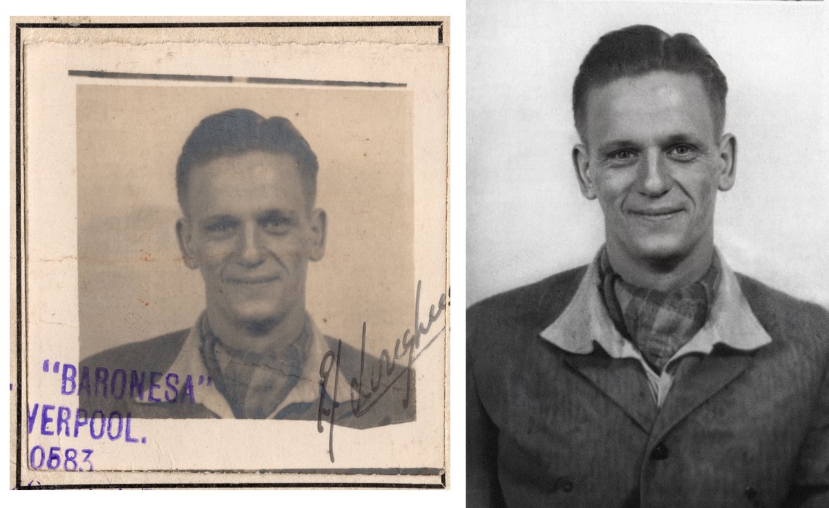 A little bit of clothing goes a long way, photo restoration of an old passport photo! image-restore.co.uk #photorestoration