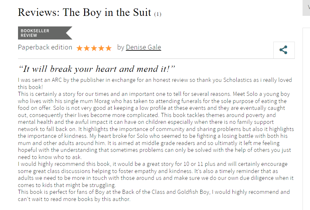 Nothing to see here... Only a 5* review for a book we love! Thank you @19deedee74 @Waterstones
- we can't wait for readers and teachers to discover
@JamesFoxWriter's brilliant debut The Boy in the Suit 💕waterstones.com/book/the-boy-i…