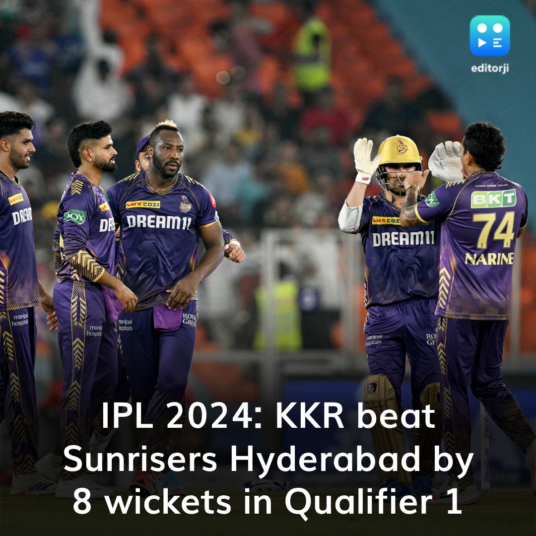 Knight Riders are in the FINALS! Kolkata continue their IPL dominance, cruise to the grand finale with an easy win over Sunrisers Hyderabad. #IPL2024 #KKRvSRH #KKRvsSRH Click here: edtr.ai/fa9l