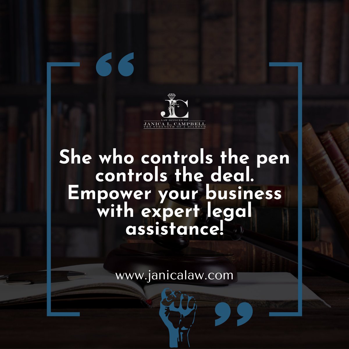 ✨ She who controls the pen controls the deal. Empower your business with expert legal assistance! ✨

#LegalAdvice #BusinessLaw #Entrepreneurship #WomenLeadership #BusinessEmpowerment #FemaleEntrepreneur #LegalSupport #BusinessGrowth #LegalAdvice #JanicaLaw #AttorneyAtLaw