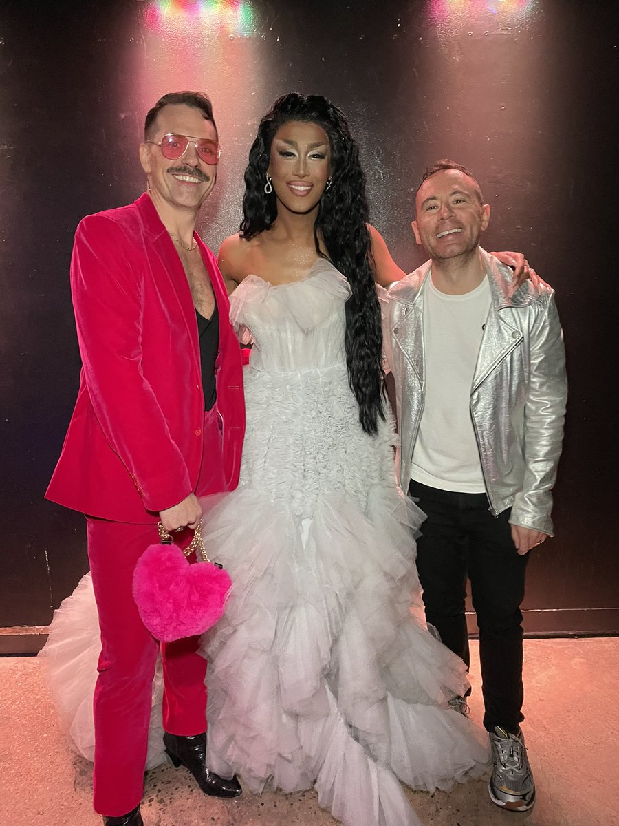 Sooo good seeing @thequeenpri make her fabulous Night Gowns debut @lprnyc last night as part of @sasha_velour’s #WereHere-themed lineup. A gorgeous NYC evening with the dapper @JustinIvanBrown 💖 Go stream Priyanka’s new music.