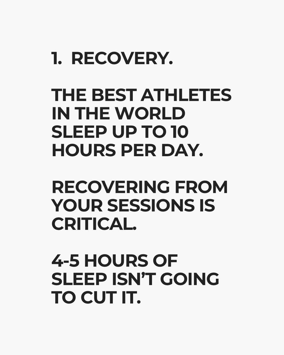 Number 5 is my favourite! Would you add anything to this list? 

#trainingtips #recovery #sleep #grounding #sunlight