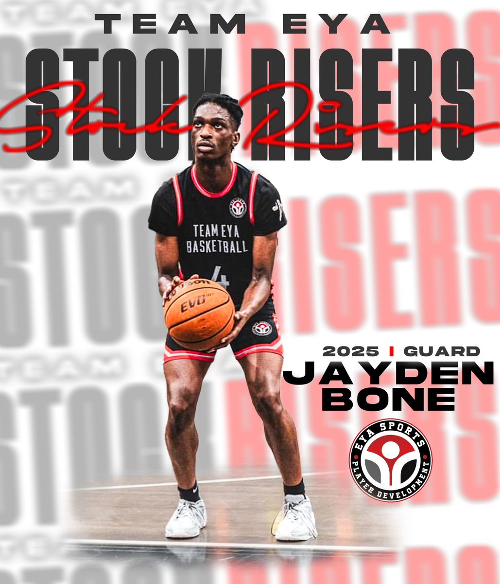2025 G Jayden Bone was a stock riser this weekend for <a href="/TeamEYA/">Team EYA</a> at KC Live. 

Size for position 
High level IQ 
Scores the ball on all 3 levels 
Plays physical through contact 
High level playmaker &amp; scorer 

#EYASportsFamily