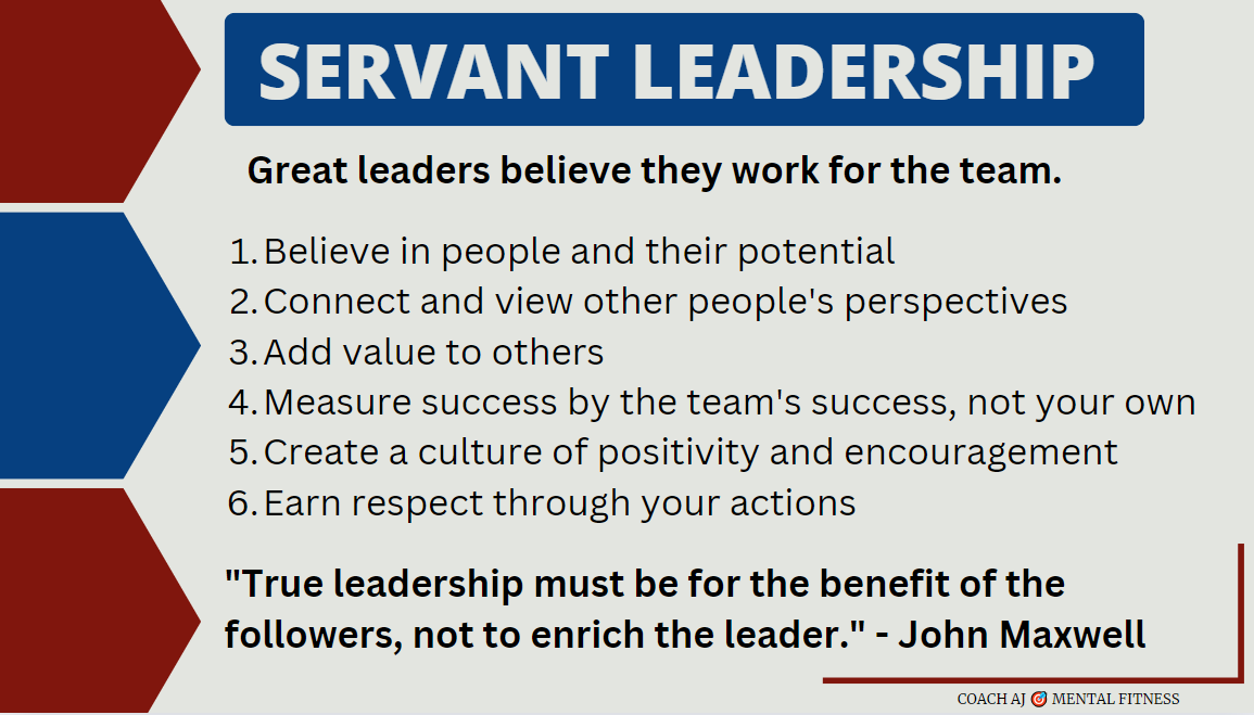 Phil Jackson said, 'Leadership is not about forcing your will on others. It's about mastering the art of letting go.' Ken Blanchard said, 'We works better than me.' Great leaders believe they work for the team not themselves. 6 habits to master servant leadership👇