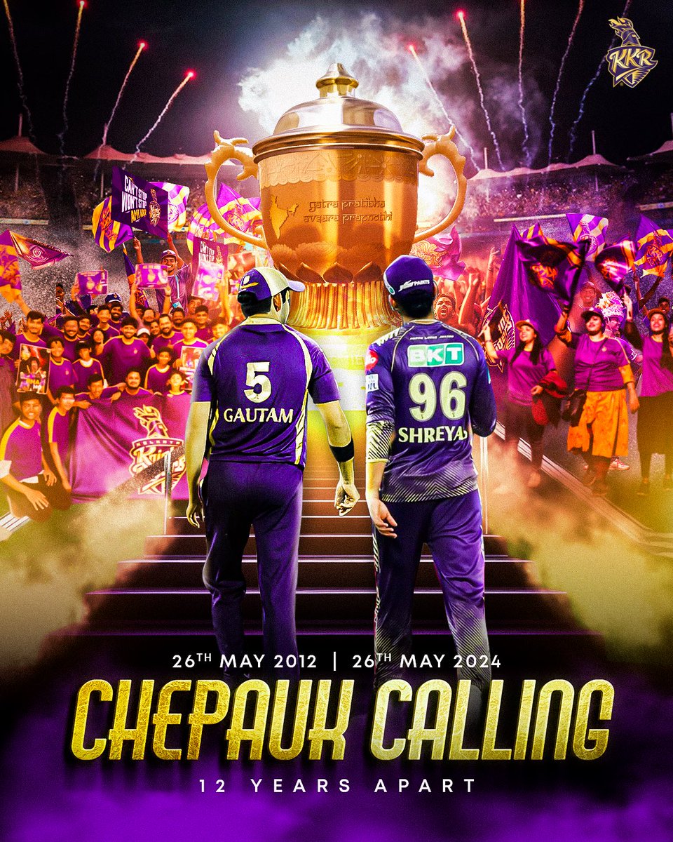 RousanJamir's tweet photo. KOLKATA KNIGHT RIDERS - FIRST FINALIST OF #TATAIPL2024
#kkr
#iplfinal #amikkr https://t.co/qlh2keQQFN