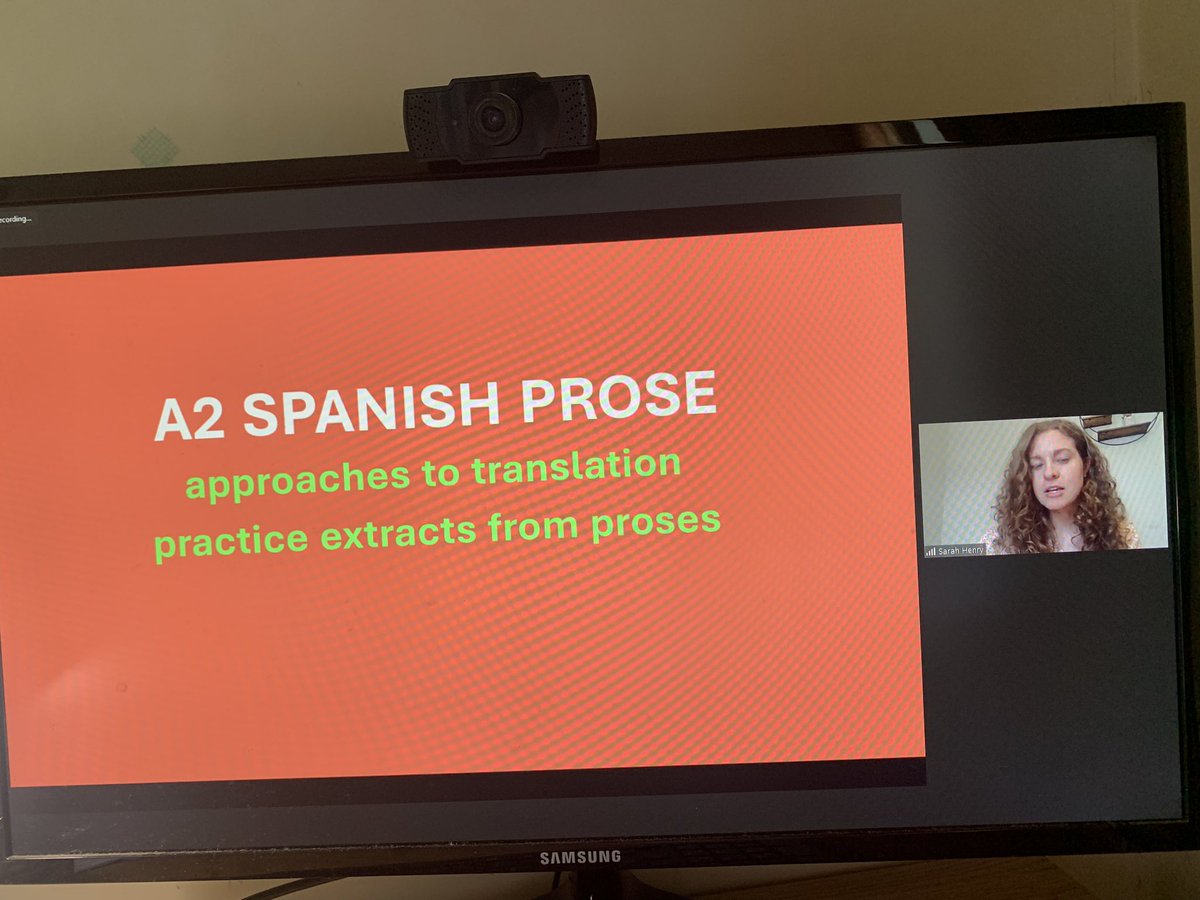 Thank you to Sarah one of our #QUBPGCE ML students @QUBSSESW for a fab A level Spanish @SSUofNI revision session this evening!