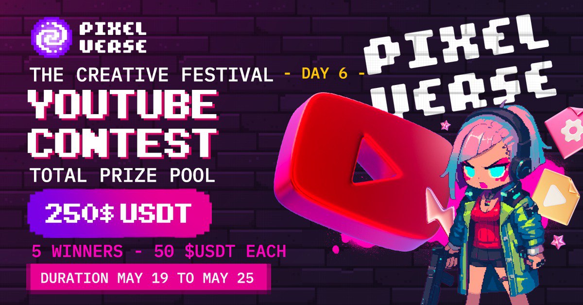 😁(THREAD) Day 6 of Pixelverse Creative Festival: YouTube Video Challenge - Create & Educate 📹 🚨Rumor Alert in Xenon!🚨 Exciting news from Xenon! Special rewards are rumored for those participating in the Pixelverse Creative Festival. Just 6 days left! Grab this chance to