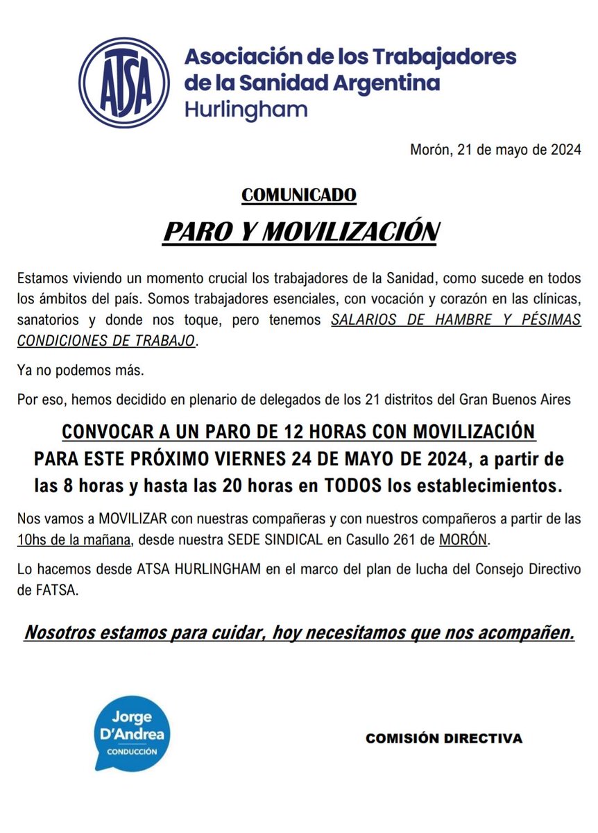 ATSAHurlingham's tweet photo. ‼️ COMUNICADO IMPORTANTE https://t.co/JEdeS0XZZP