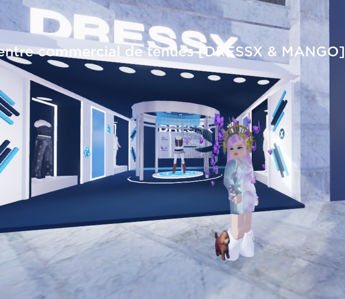 The new DRESSX pop-up store in the beautiful Outfit Shopping Mall on Roblox is absolutely amazing. 😍🦋✨🛍️🔥 I’m having so much fun trying on all the outfits and doing some virtual shopping. It’s really cool! @julienverse @GzfJavo @dressxcom @brandnewverse_ @Roblox #chainQueen