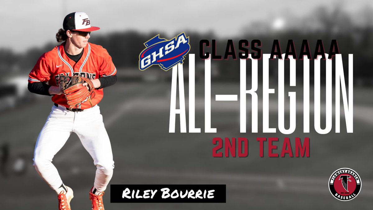Flowery Branch Baseball (@branch_baseball) on Twitter photo Congratulations to <a href="/rileybourrie2/">Riley Bourrie</a> on being named 2nd Team All-Region Infielder for Region 8-5A. Congratulations to <a href="/rileybourrie2/">Riley Bourrie</a> on being named 2nd Team All-Region Infielder for Region 8-5A.