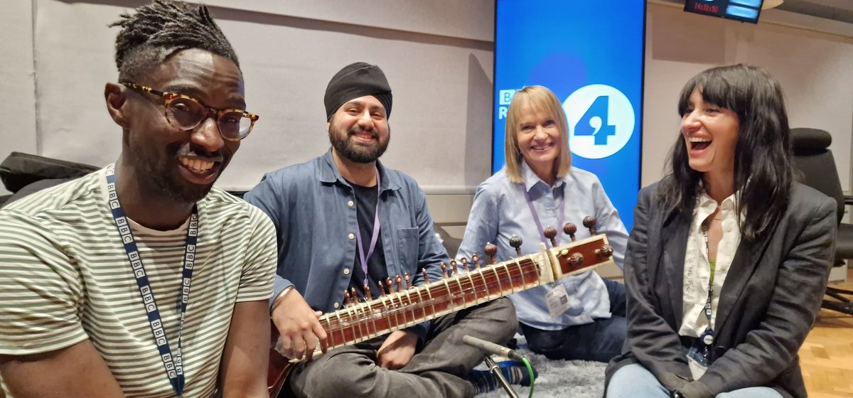 Ep 4 of the new series of #AddToPlaylist is in the bag. What a joy! And our first sitar player! Huge thanks to @jeffreykboakye @jasdeepdegun @annedudleymusic & @AnnaPhoebe. Have we got tunes for you... We're back on air this Fri (but this ep 14 June) @BBCRadio4 @BBCSounds 🎵🎶📻