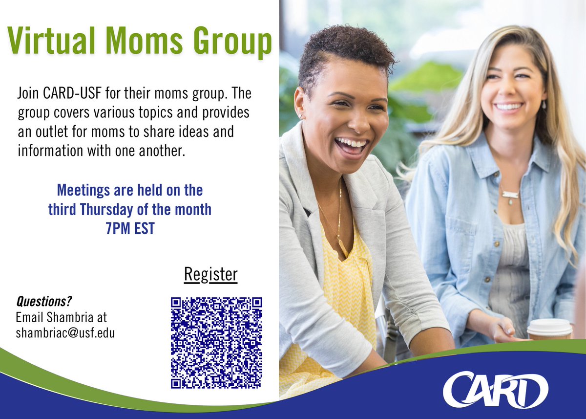 CARDUSF's tweet photo. Virtual Moms Group. Meetings held monthly. Register here: https://t.co/fu1hWXJuX5 https://t.co/Lb2v2xsnTh