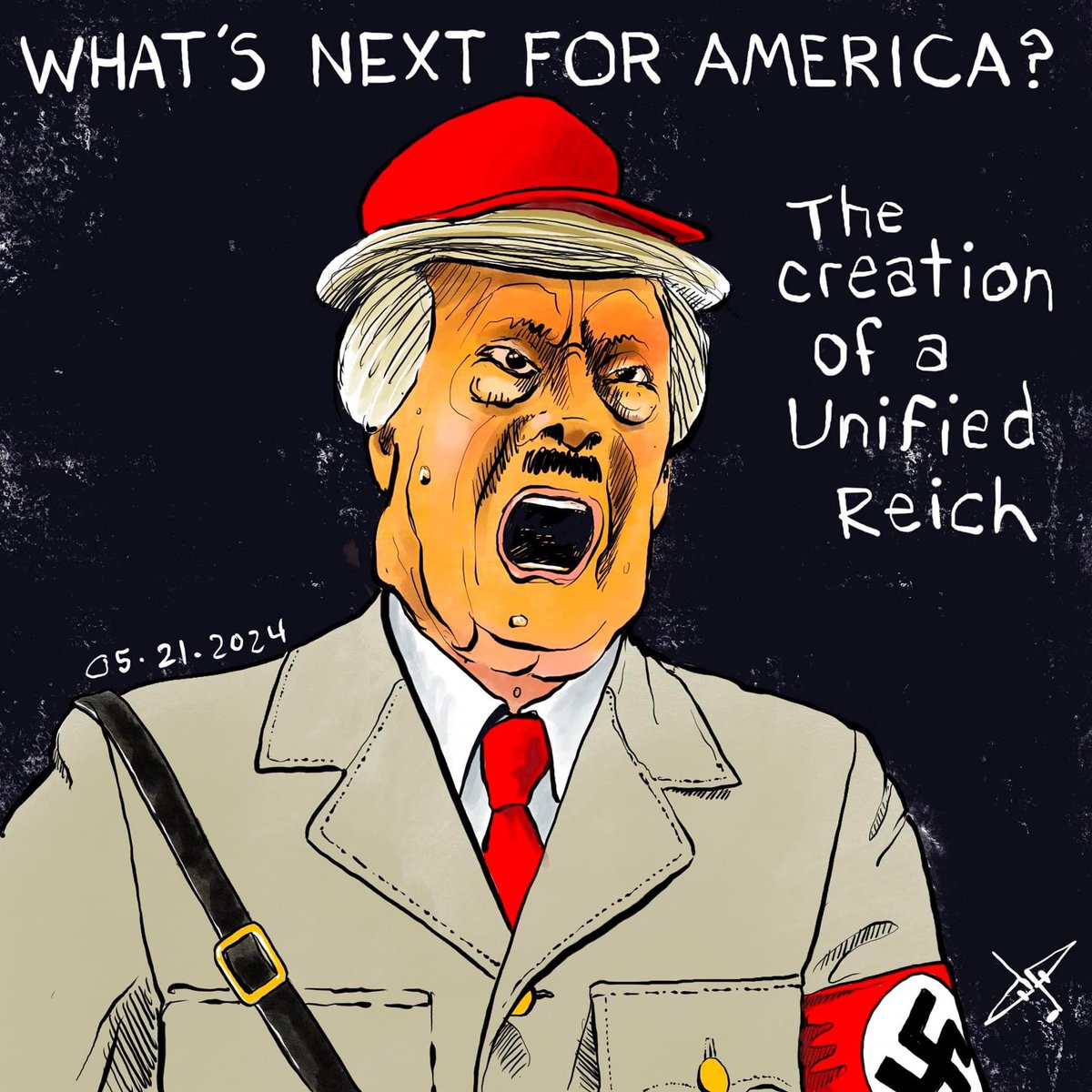 Traitor trump has pulled the ad in which he repeatedly referred to creating a “UNIFIED REICH” due to public backlash, but the cat is out of the bag, his fascistic intentions for our nation are exposed. This must not be forgotten or forgiven. 😡