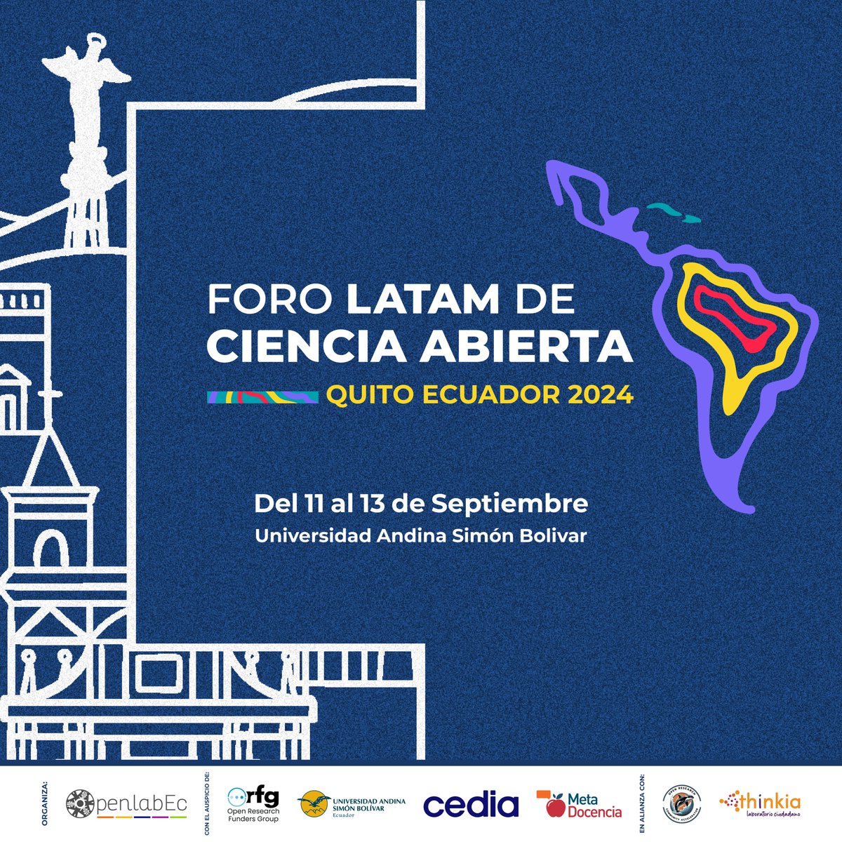 🔬🌎 ¡Marca tu calendario! Del 11 al 13 de sept. 2024, Quito 🇪🇨 será la capital de la #CienciaAbierta en Latinoamérica con el Foro LATAM de Ciencia Abierta Nos encontramos para compartir, reflexionar y proponer sobre los desafíos de la #CienciaAbierta 👉 foro.cienciaabierta.info