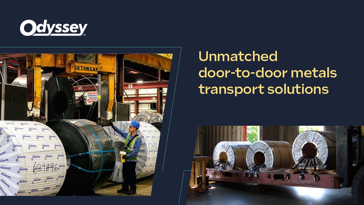 Navigate metals transportation safely, efficiently and sustainably with Odyssey's door- to-door solutions. bit.ly/3KcLRfC #odysseylogistics #metals #metalstransportation #supplychain #multimodal #logistics