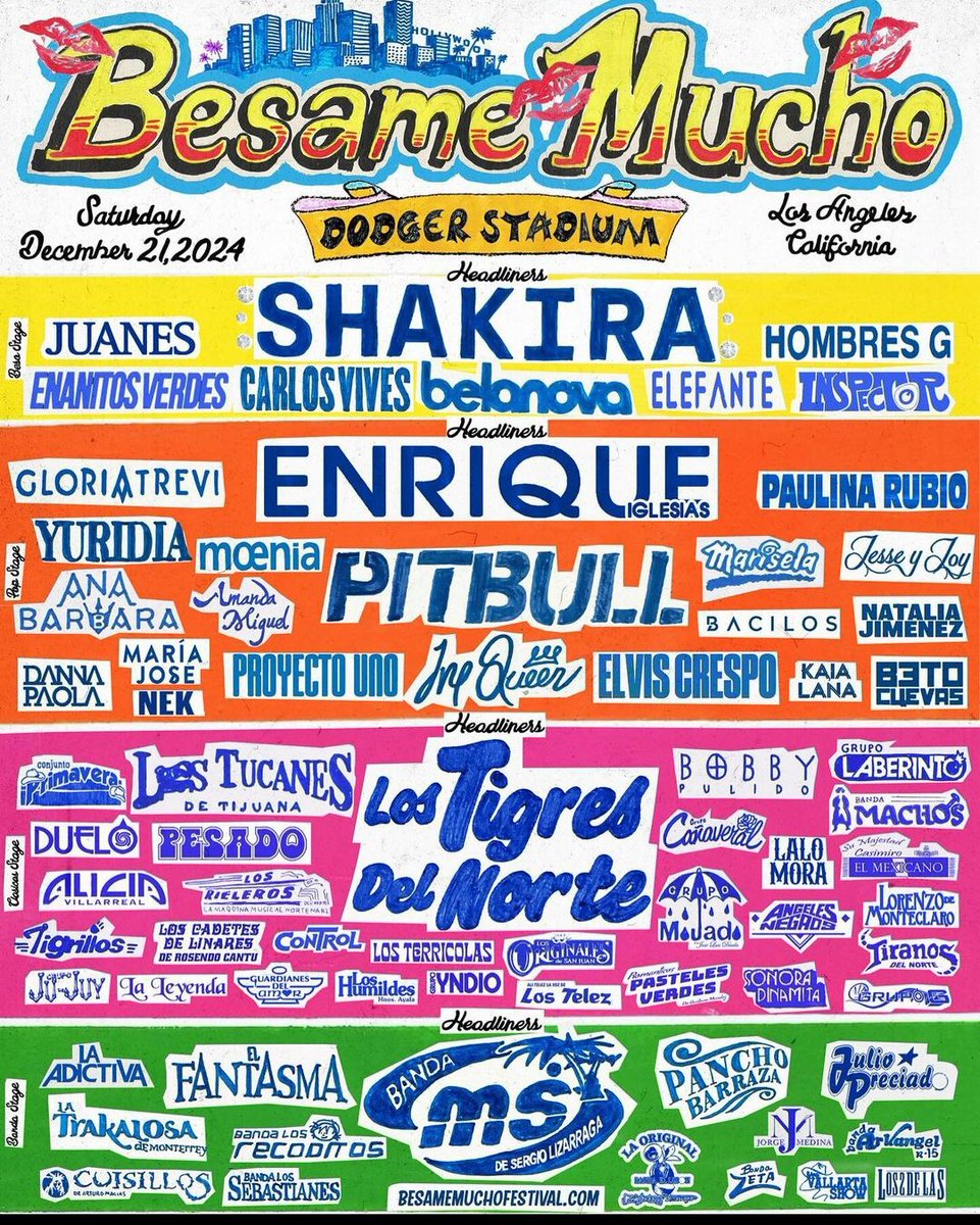 El festival Bésame Mucho ha anunciado su alineación para este 2024 y sorprende ver a Shakira como headliner. 

¿Será que se nos va a festivalear? Es importante mencionar que ella ha estado en contados eventos de este tipo.