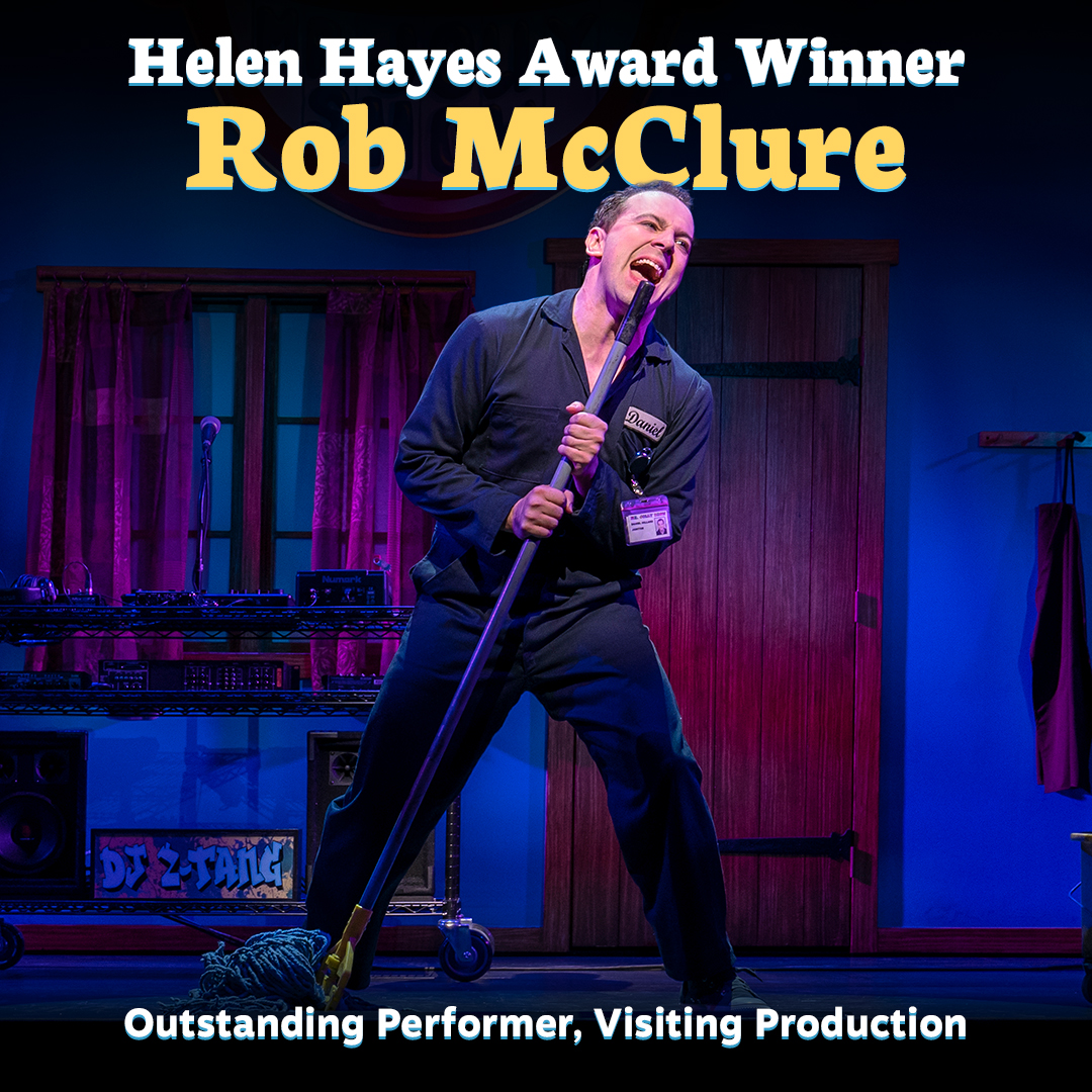 Congratulations to our own Rob McClure for winning the Helen Hayes Award for Outstanding Performer, Visiting Production! 👏 👏 👏