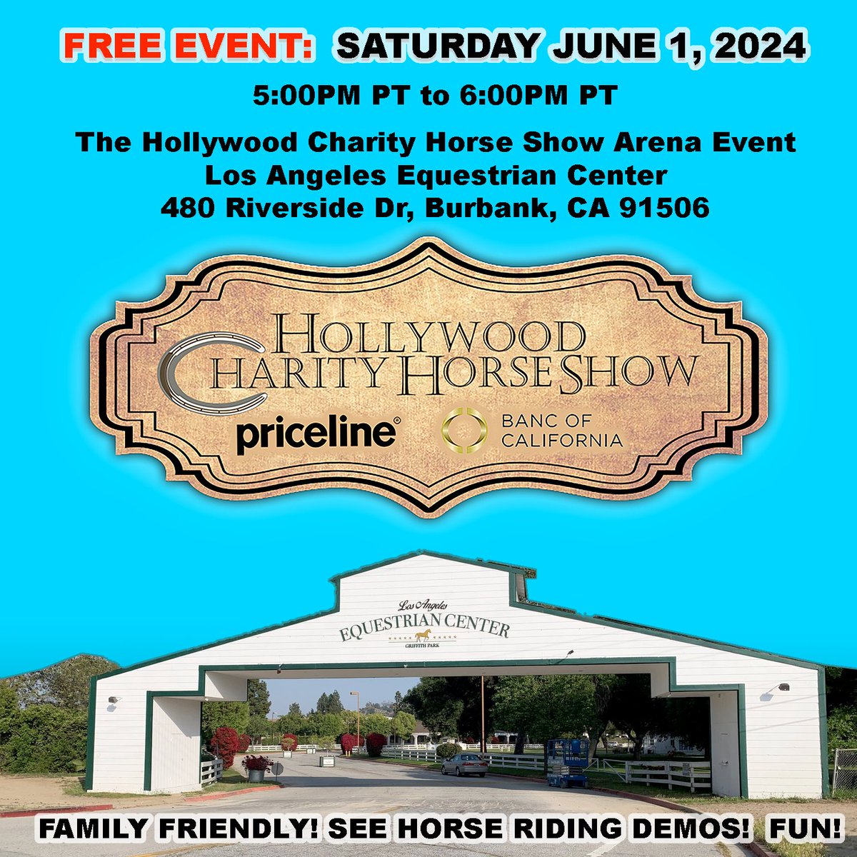 SoCal residents! The FREE Arena show which is part of my #HollywoodCharityHorseShow is happening on 6/1/24 at 5PM PT at the @LAequestCenter in Burbank. I will be hosting from the arena. Bring Grandma, mean Aunt Bertha or your Mother in Law! They ❤️ me as much as I ❤️ me! 🤣 👇🏻