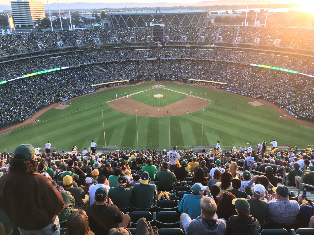 jvb43's tweet photo. Never forget: Oakland fans packed the house for the 2019 AL Wild Card game.
54,005 fans attended, which is an MLB attendance record for a Wild Card game. https://t.co/T6v0DwWT3L