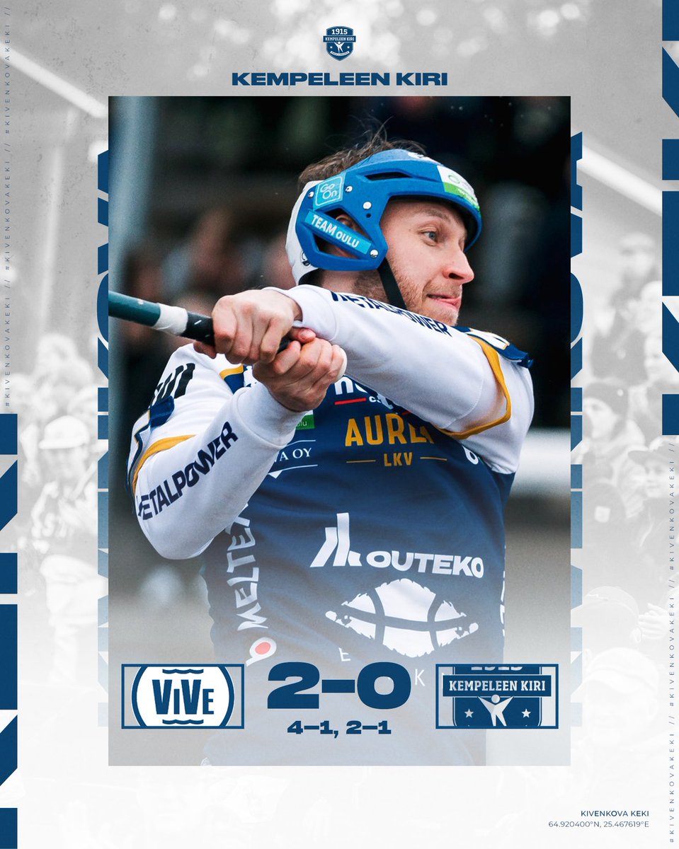 ViVe vei pisteet. ☹️

KeKi taipuu Saarikentällä Vimpelin Vedolle jaksoin 2-0 (4-1, 2-1). Perjantaina haetaan paluuta voittokantaan kotiyleisön edessä! 🤝

#KivenkovaKeKi #Nastajengi #Pesis