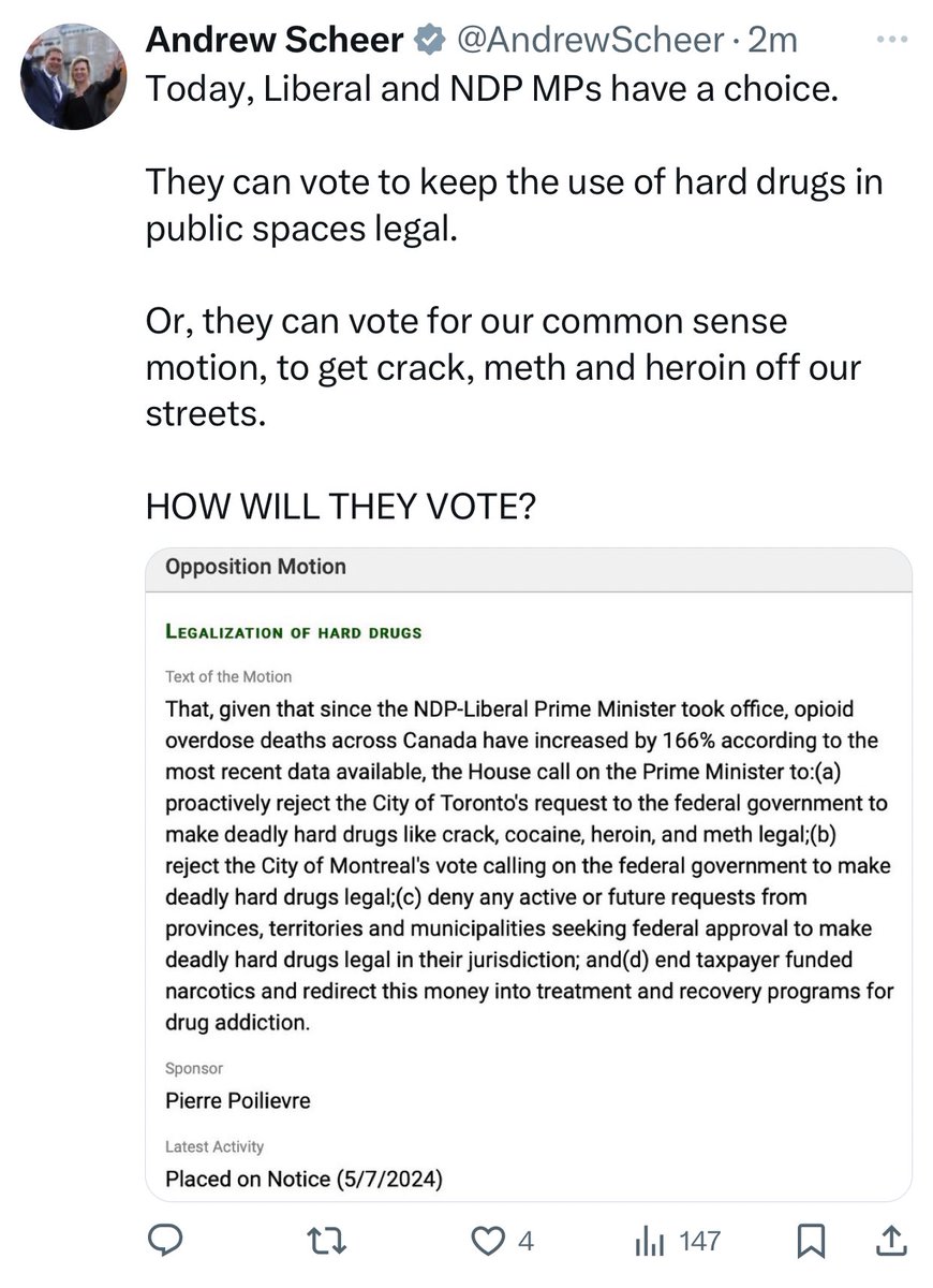 journo_dale's tweet image. No hard drugs have been legalised anywhere, but Scheer is going to keep lying to you because he knows he can get away with it.