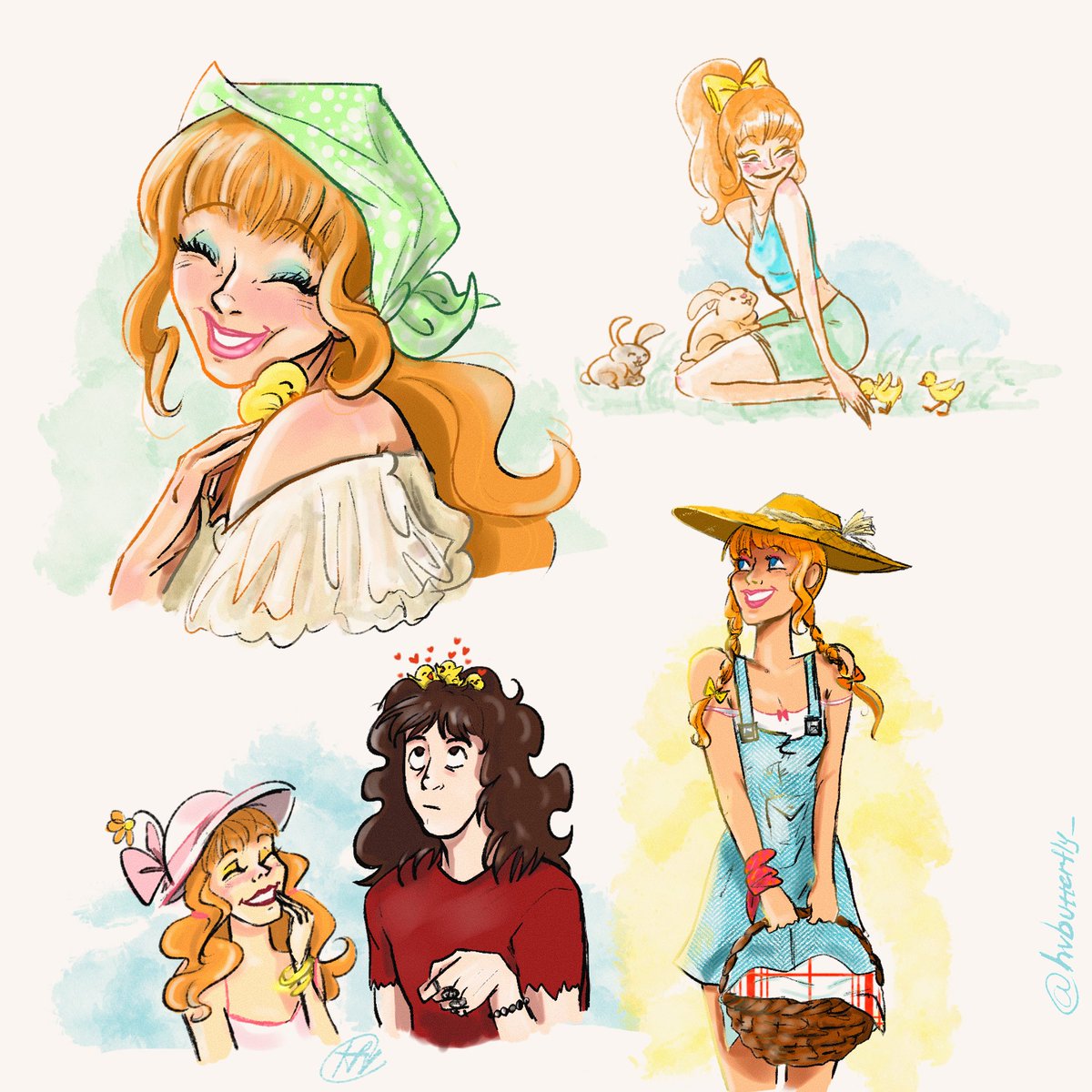 hvbutterfly_'s tweet image. +some doodles 🎀🐥
#hellcheer