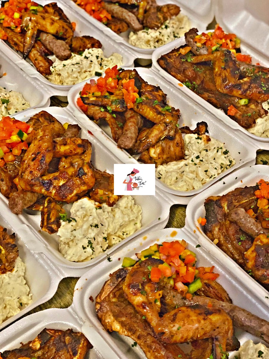 Hey Food lovers 🙃
It’s SATURDAY BRAAI DAY!!! 
Don’t forget to order our Lekker Braai plates for only N$100!!! 
PAYMENT CONFIRMS ORDER.
INCLUDES: Juicy braai meat, Boerewors, sticky wing, a creamy potato salad and a fresh salsa. WhatsApp us on 0817257984. Delivery is N$40