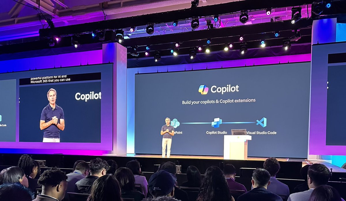 More news from #msbuild for AI Devs 👇 Microsoft is releasing “Copilot Studio” which allows you to build custom AIs and AI agents that have access to any data source (private, corporate or web). This will be big for devs building AI solutions for companies that are using