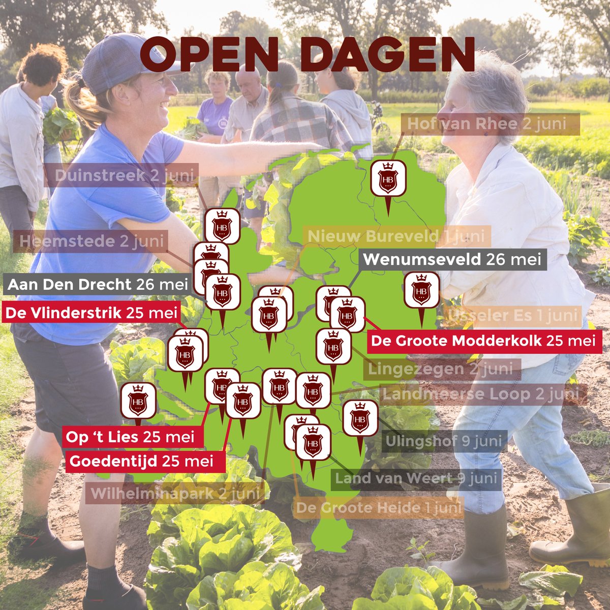 Dit weekend openen de eerste Herenboerderijen hun erven voor de Open Dag!

Meld je aan op herenboeren.nl/open-dagen en ontdek een wereld vol natuurlijke mogelijkheden voor jong en oud bij Herenboeren! 🐷👨‍🌾🥦💪🐔🍎🥕🦋💚🥬